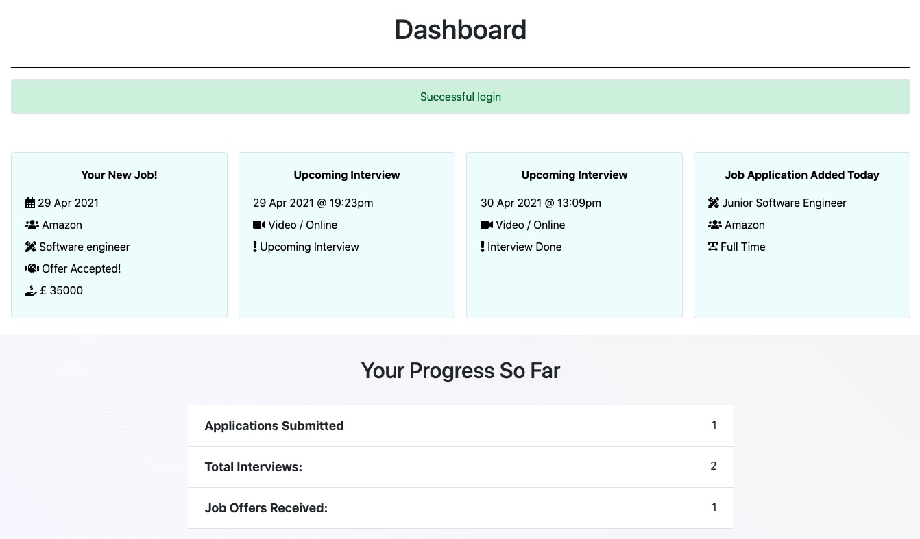 Job Hunt Manager Dashboard