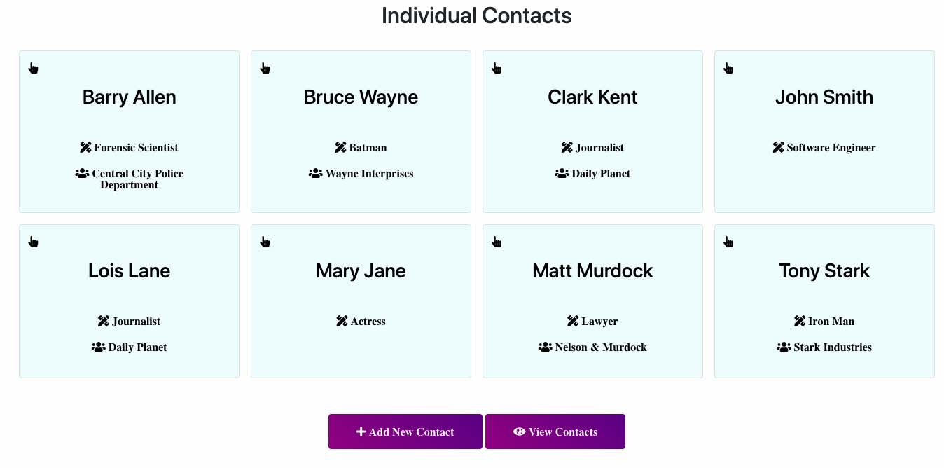Individual Contacts Directory